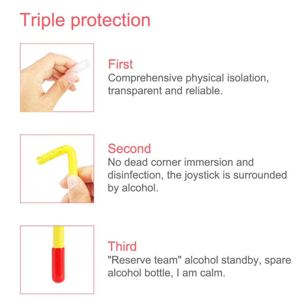 Reusable No Touch Anti Epidemic Open Door Disinfectant Tool Elevator Press Stick Artifact Anti-virus Avoid Contacting Tool