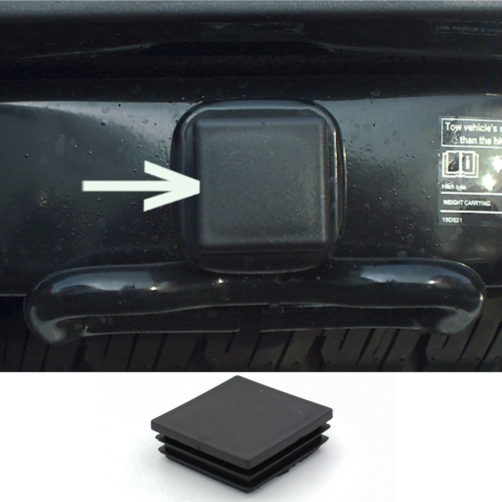 1Pc 2 Inch Auto Trekhaak Cover Plug Caps Rubber Voor Toyota RAV4 Tundra Tacoma Highlander Land Cruiser 4runner Accessoires