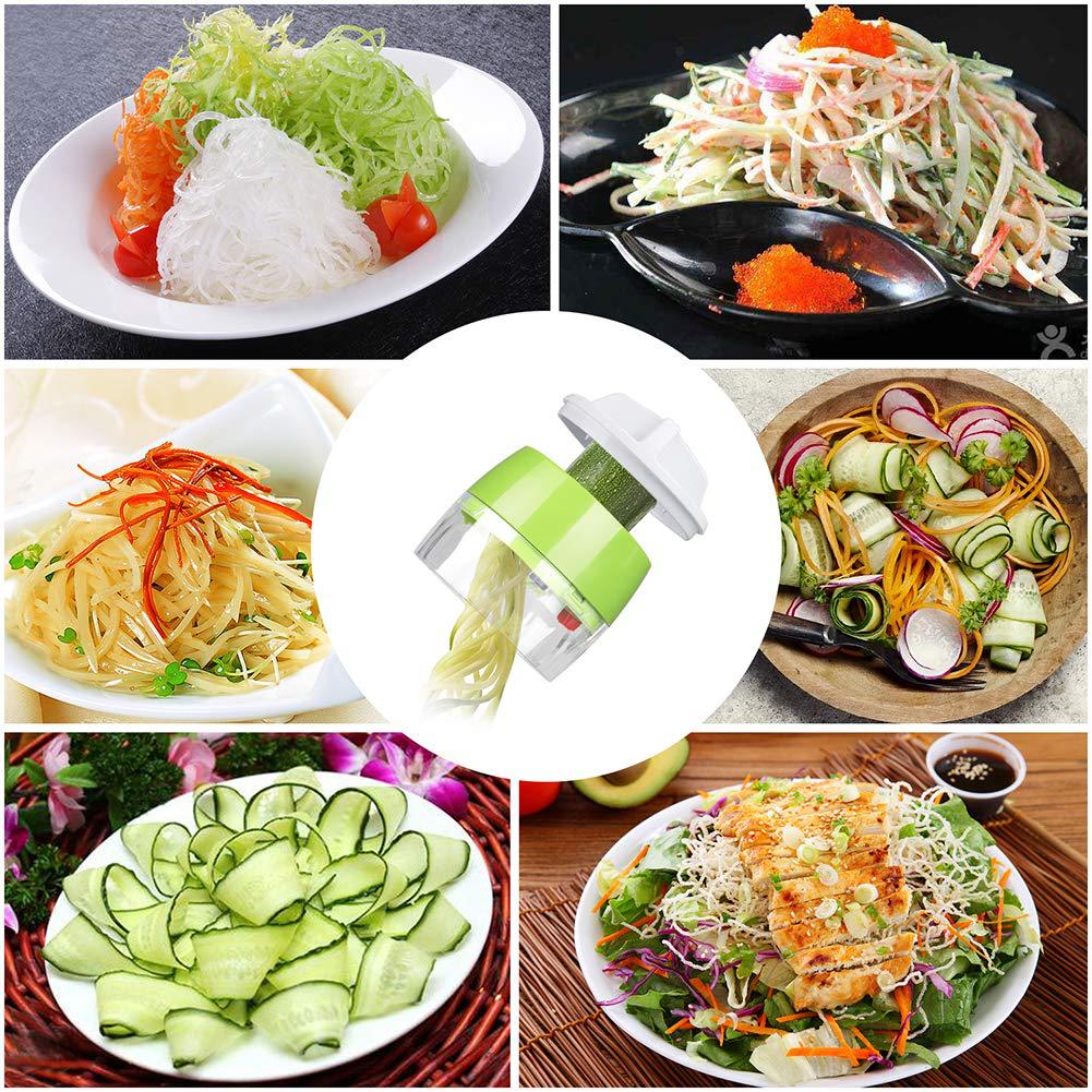 5 In1 Handheld Spiralizer Groentesnijder Verstelbare Spiraal Cutter Met Container Courgette Noodle Spaghetti Maker Spiral Slicer