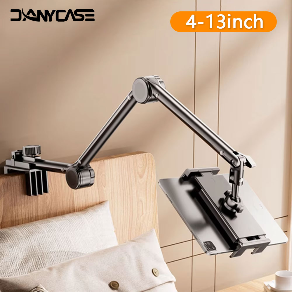 Soporte para tableta para cama iPad Stand 360 ° Soporte giratorio para tableta y cama con brazo de metal de 90 cm para soporte para tableta y teléfono de 4,7 ~ 12,9 pulgadas