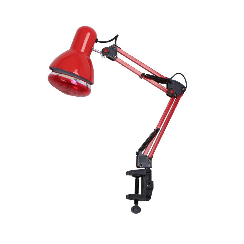 Lampe chauffante à infrarouge 150W, thérapie de chauffage à lumière rouge, Massage, physiothérapie, soulagement de la douleur, arthrite, soins de santé du dos: Red With Clamp