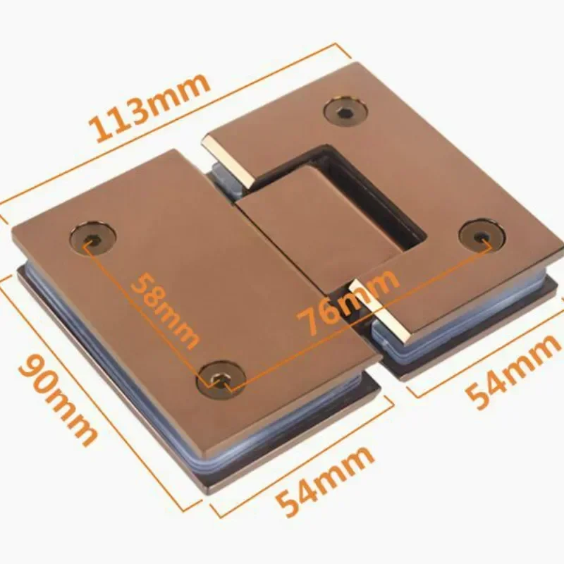Rose Gold Douche Installatiesets Douche Glazen Klem Beugel Glazen Deurgreep Scharnier Behuizing Glazen Paneel Steunstang