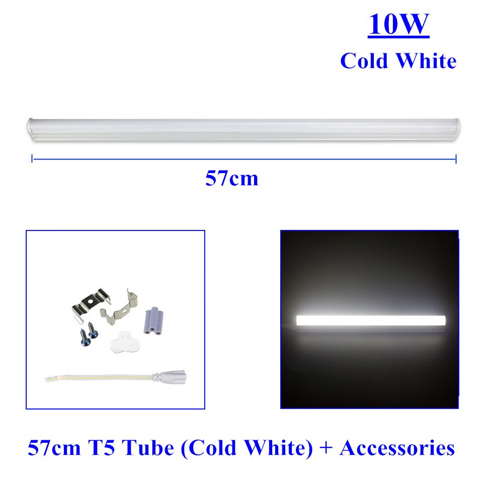 220/240v t5 led -rørvæglampe kold/varm hvid fluorescerende  t5 integreret lys led -rør 30cm 6w 60cm 10w 24/48 stk. led -rørlampe: 10w rør koldhvid