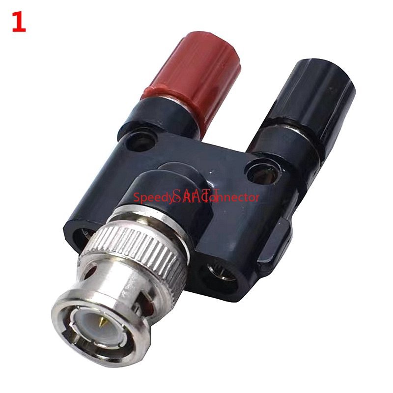 Conector divisor Q9 tipo T de 3 vías y 4 vías, conector BNC a BNC macho hembra, adaptador Coaxial RF, cobre y latón, rápida, 1 piezas: Verde militar