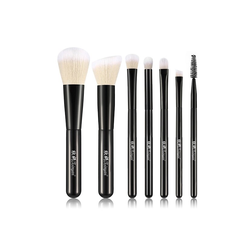 Xinyan øyenskygge makeup børste sett grønn foundation blending eyeliner øyenvippe øye oem skjønnhetsverktøy sett de brochas maquillaje: Svart