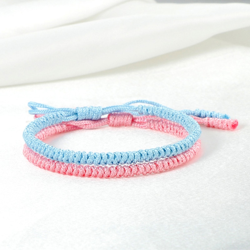 2pc Tibetan Buddhist Bracelet Charm Multicolor Braided Knots Rope Lucky Bracelets&Bangles For Women Men Friend Handmade Jewelry