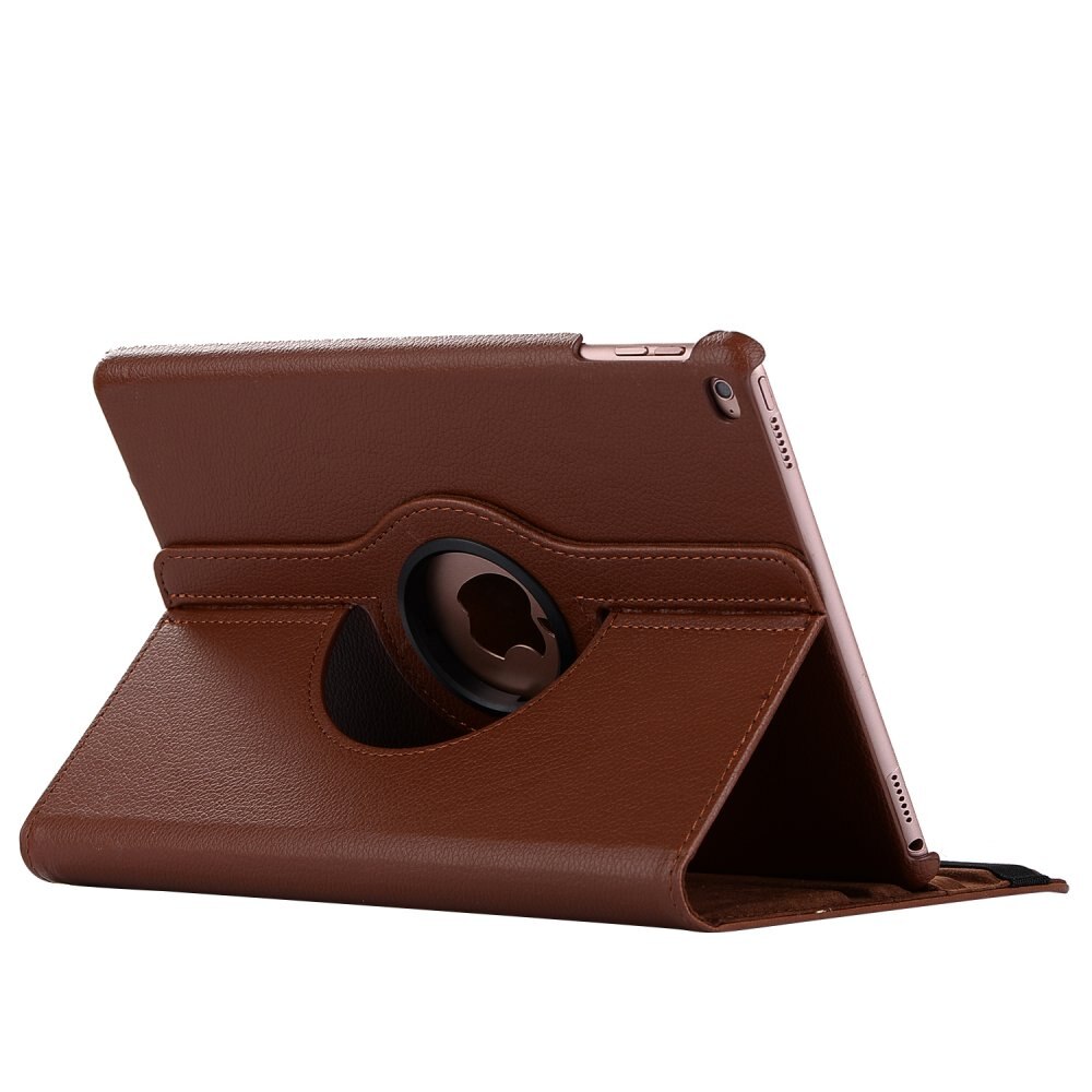 Voor ipad air 2 air 1 ipad 9.7 hoesje cover  a1822 a1823 a1893 a1954 5th 6th generatie hoesje 360 graden draaibaar funda: Bruin