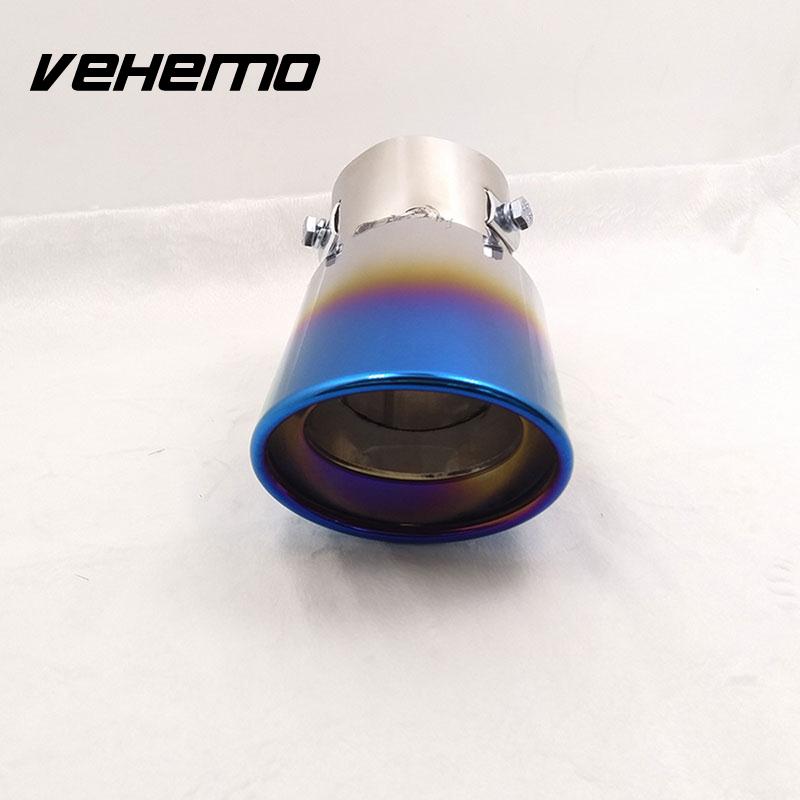 Stainless Steel Auto Car Vehicle Curved Tail Throat Exhaust Pipe Chrome^