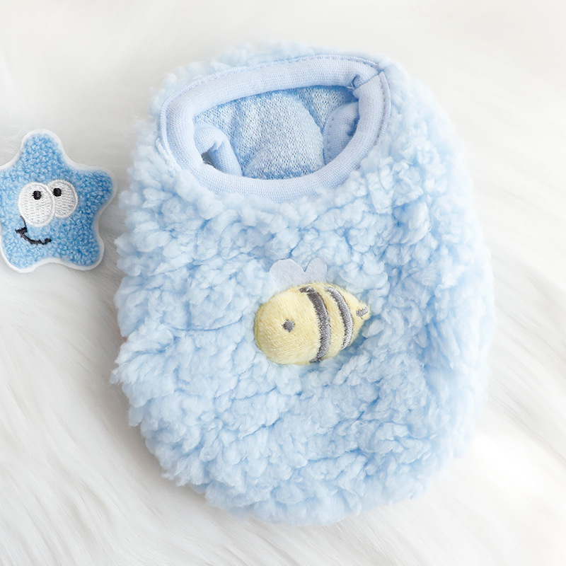 Pasgeboren Kat Kitten Fluwelen Kleding Winter Warm Kleine Huisdier Trui voor Kleine Dieren Bunny Truien Kleding Theekopje Poedel XXXS: S / Blauw