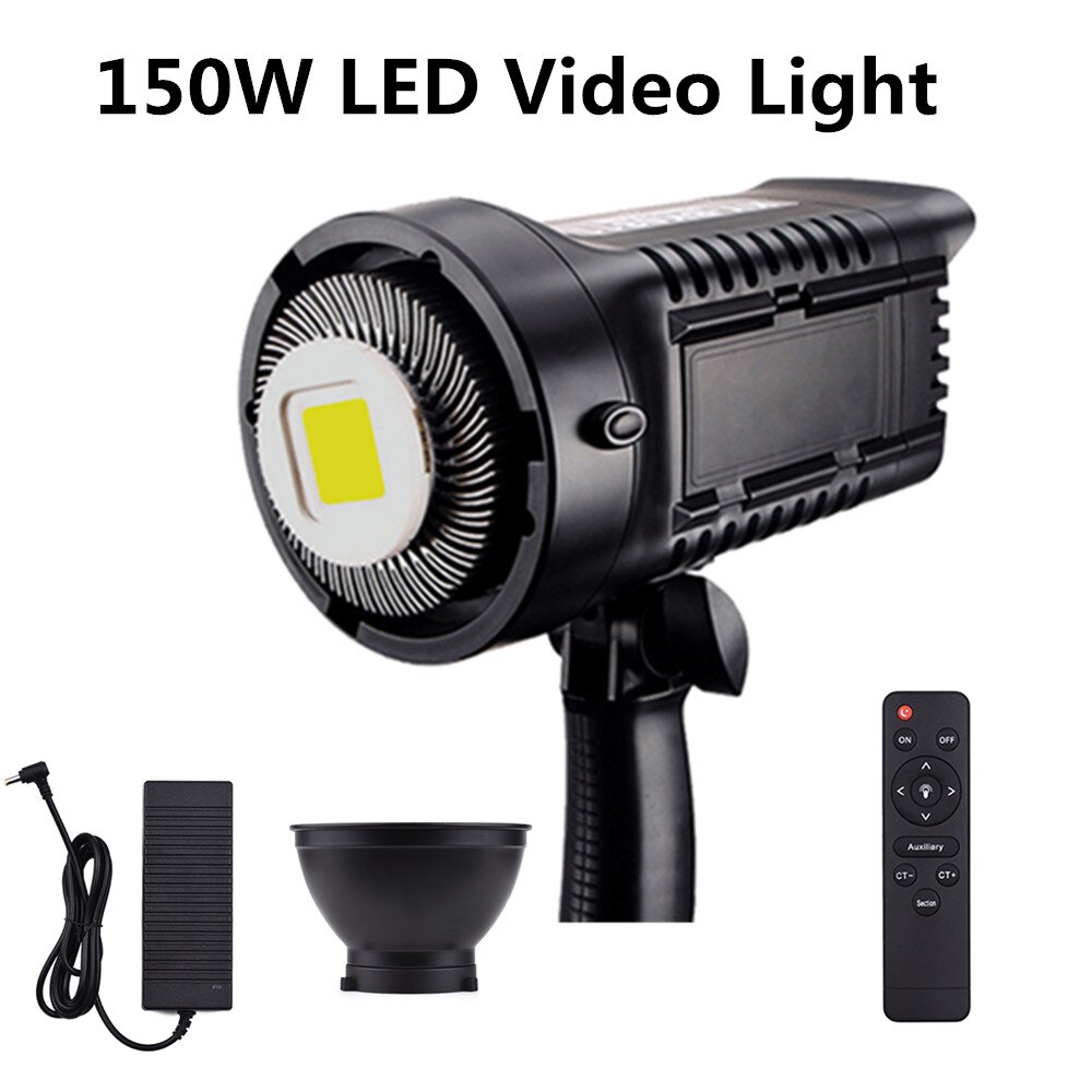 150W Außen Fokus Licht 5800K LED Video Licht CRI 95 Bowens Montieren Energie versorgung Durch NP-F970 Batterie für Video Fotografie
