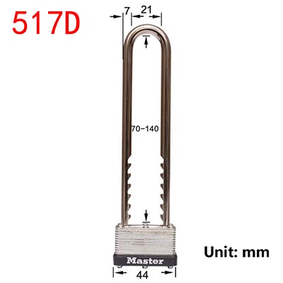 Master Lock Hangslot deurslot Raam Anti-diefstal Professionele Sloten picks Waterdichte U type Magazijn Rvs lockerslot