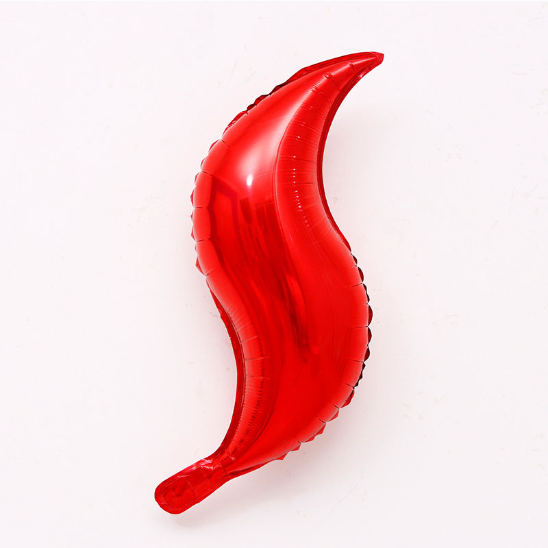Globos de aluminio en forma de S con forma de flor y llama ondulada, 6 uds., 18/24 pulgadas, bricolaje, cola de sirena, decoración de boda, de cumpleaños, espectáculos: Rojo / 18 pulgadas