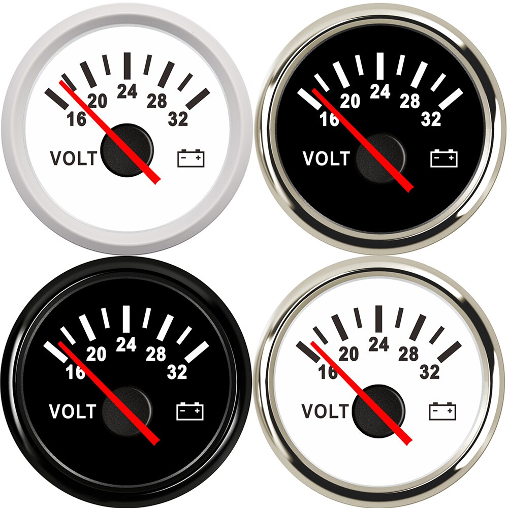 Voltímetro de 12v y 52mm para coche indicador de voltaje universal para moto y barco