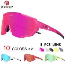 X-TIGER Vrouwen 5 Lens Gepolariseerde Fietsen Bril Racefiets Fietsen Brillen Fietsen Zonnebril MTB Fiets Fietsen Goggle