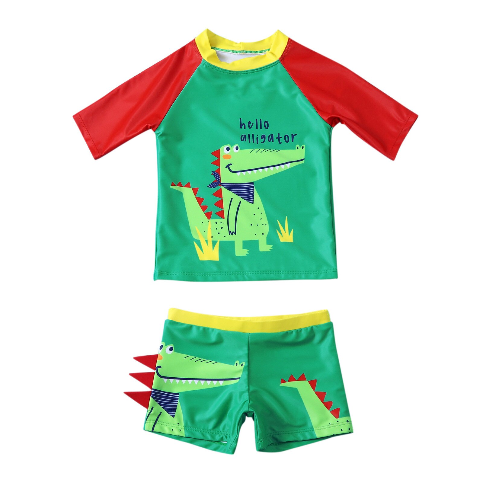 Peuter Kids Baby Jongens Kleding Cartoon Patchwork Badmode Badpak Zomer Outfits Sets Kinderkleding Sets: 2T