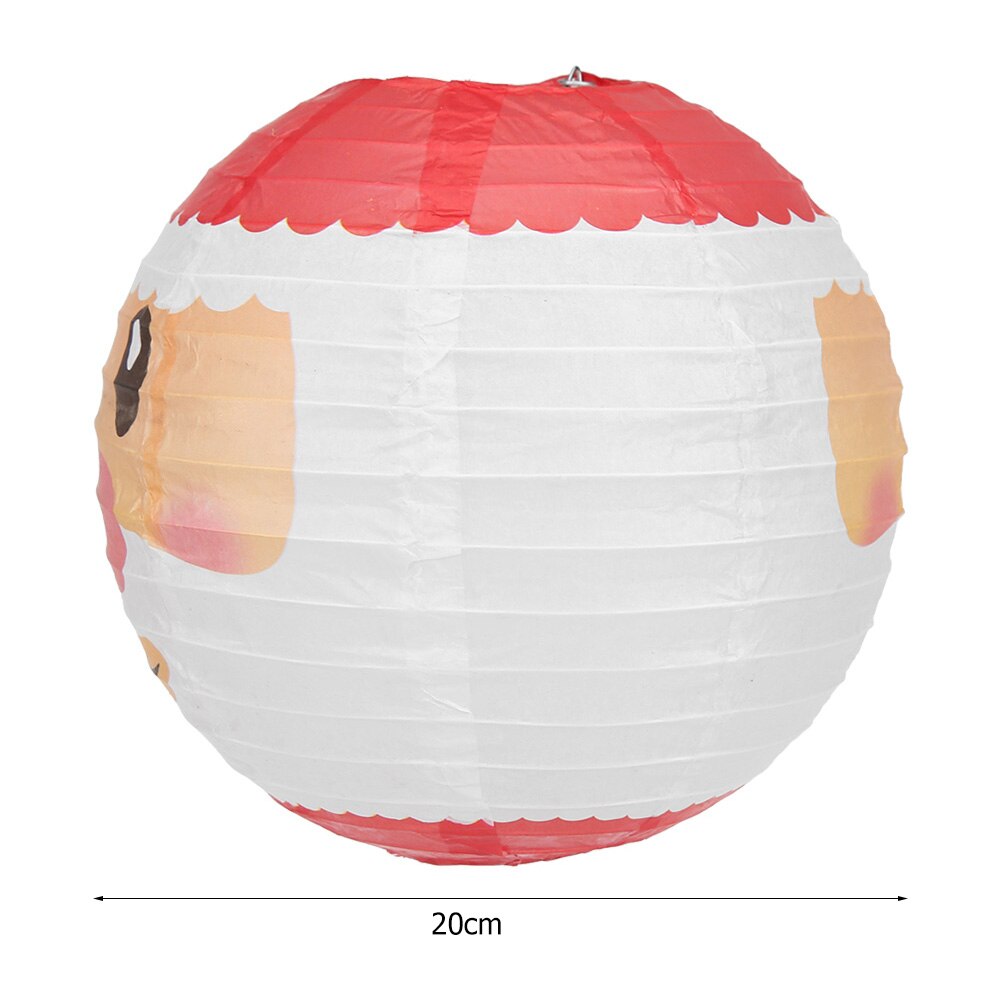 Round Paper Lantern Santa Claus DIY Hanging Ball Lantern Festival Decor Crafts Kids Christmas Decoration for Door