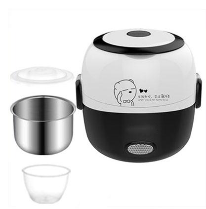 Rice Cooker Thermal Heating Electric Lunch Box Portable Food Steamer Cooking Container Meal Lunchbox Warmer: B