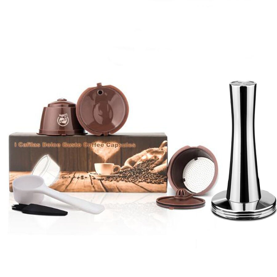ICafilas Upgrade Dolci Gusto Capsule Crema Capsulas De Cafe &amp; Normal Verstion Recargables Reusable Coffee Capsula Latte Tool: Silver