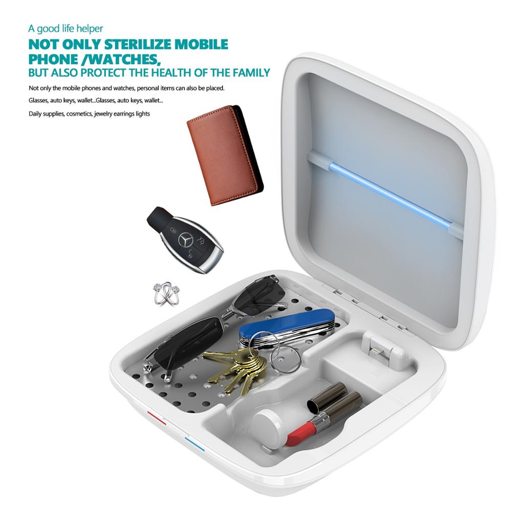 4 In 1 UV Sterilizer Box Ultraviolet Disinfection Box 18W Wireless Fast Charger UV Lamp Ozone Sterilization Box Type C