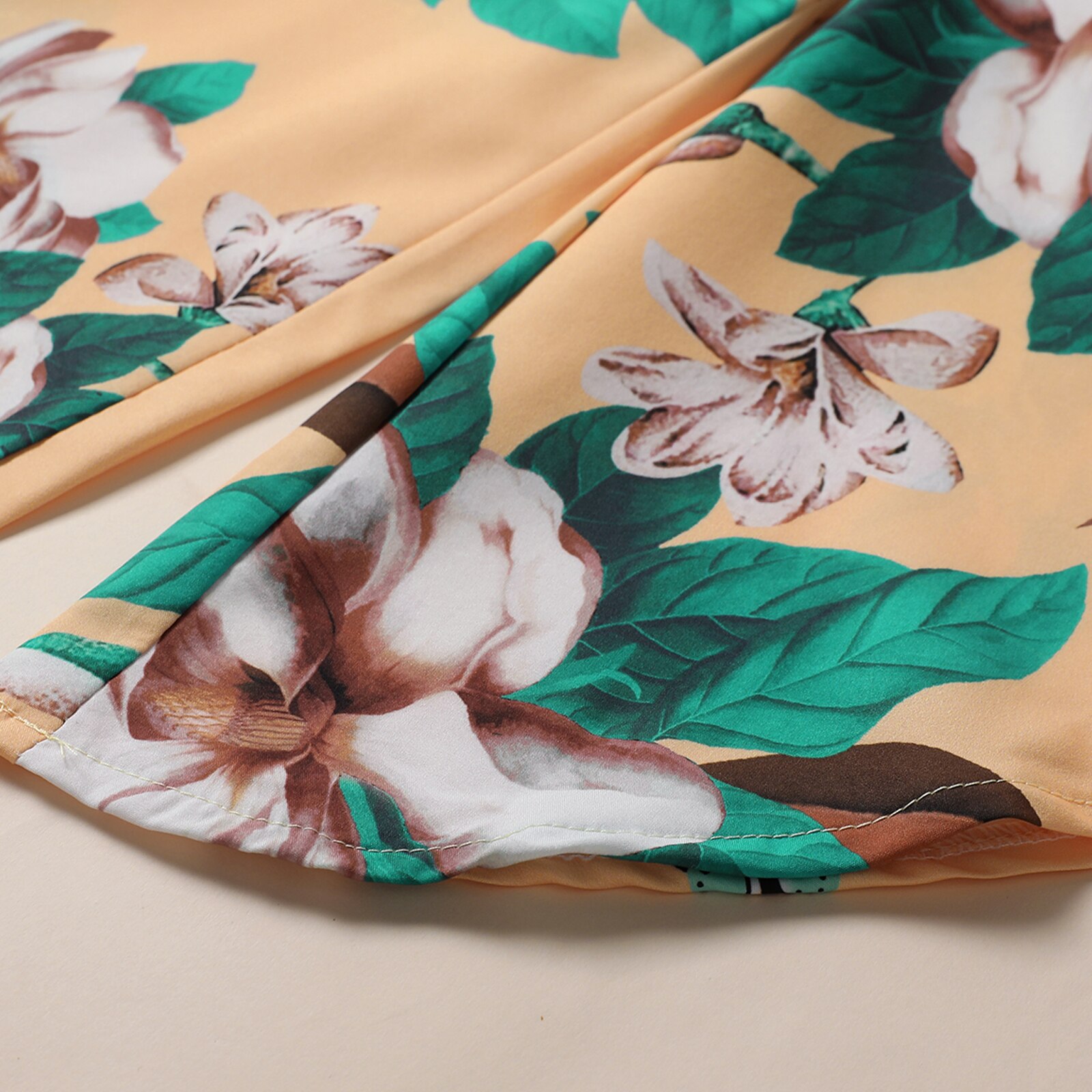 Peuters Meisjes Verstelbare Tailleband Jumpsuit Zomer Mouwloze Bloemen Printing V-hals Overalls Kleding