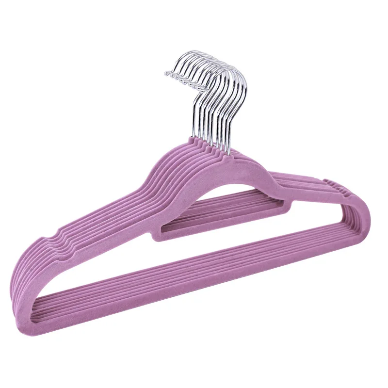 5/10/20 Stuks Kleding Jas Fluwelen Hangers Anti Slip Luxe Gevlokte Broek Rok Opberghaak Hanger Kast Kleerhangers: M / Light Grey