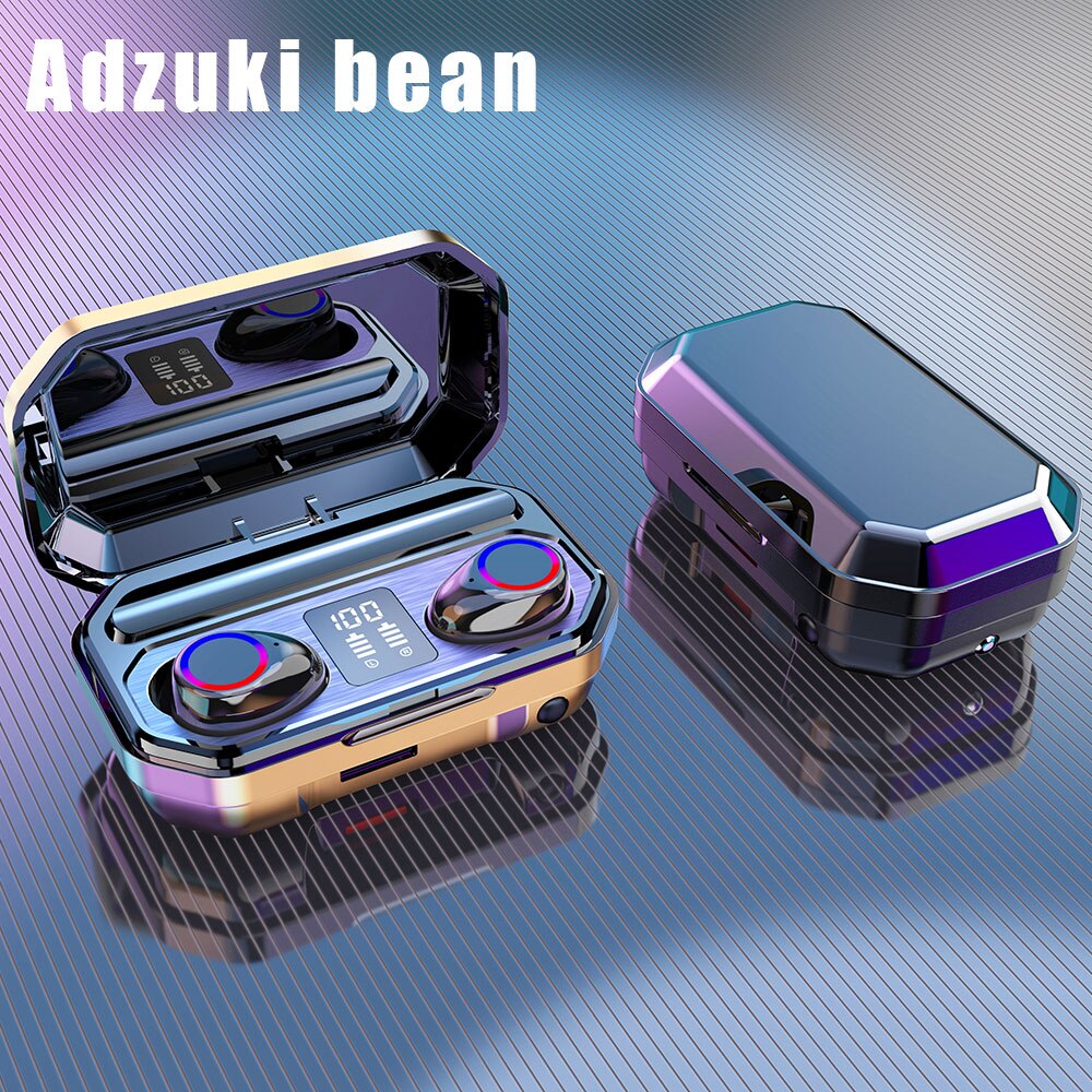 Originele Tws Draadloze Bluetooth Hoofdtelefoon IPX7 Waterdichte 3500Mah 9D Stereo Hifi Headset Led Display Muziek Sport Oortelefoon