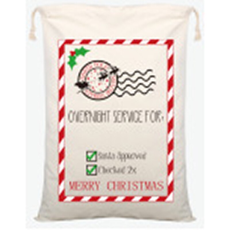 Doreenbox Kerstcadeaus Zak Katoenen Canvas Trekkoord Opbergtas Leuke Cartoon Zakken Kerstcadeau Voor Kinderen 50x7 0Cm/45X63Cm 1Pc: 11