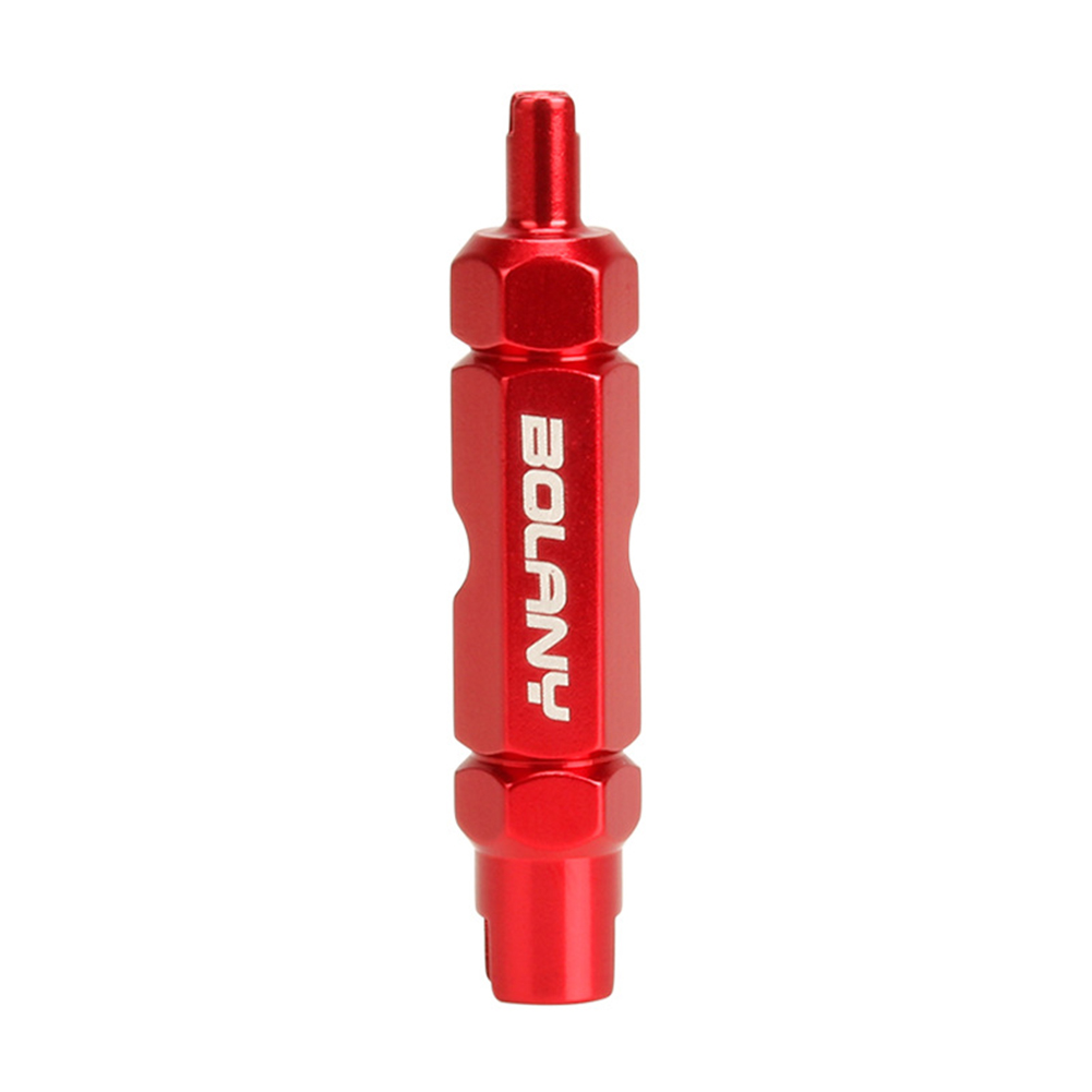 1pcs Bike Valve Core Tool Double Head Aluminum Presta American Valve Core Remover Wrench Spanner Bicycle Tire Repair Tool: 	Red