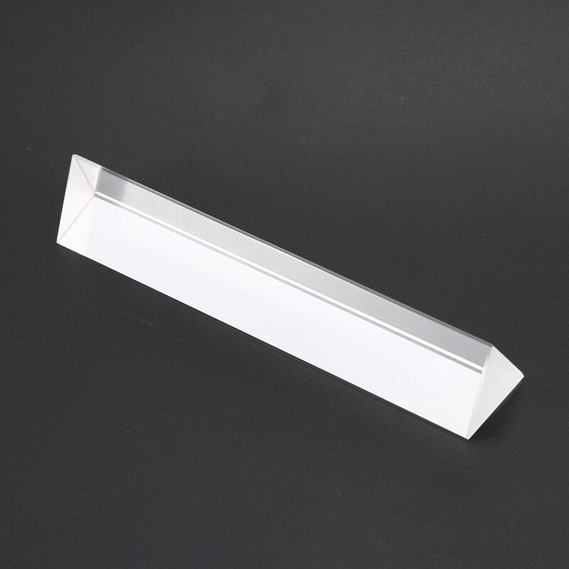 15 cmx 3cm regnbue optisk glass trippel trekantet prisme fysikk undervisning lysspekter med boks