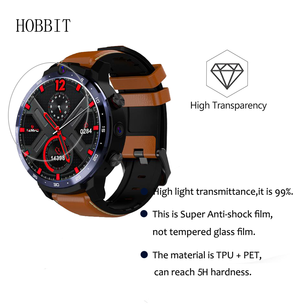 LEMFO-Protector de pantalla para reloj inteligente LEM12, Protector de pantalla de 1,6 pulgadas, PET, LEM13, LEM14, LEM15, 12, 13, 14 y 15, película HD antigolpes transparente, paquete de 3 uds.