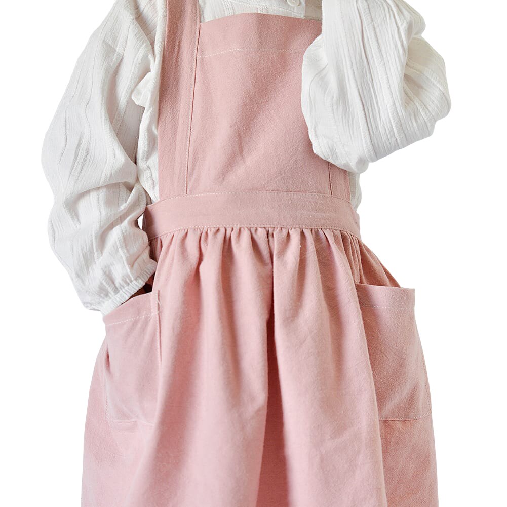 AA Kids-delantal japonés de algodón y lino para publicidad, uniforme de cocina para hornear con bolsillo