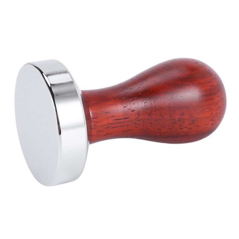 5M Stainless Steel Base Wood Handle Tamper Coffee Powder Hammer Coffee Accessories Coffee Machine Kitchen