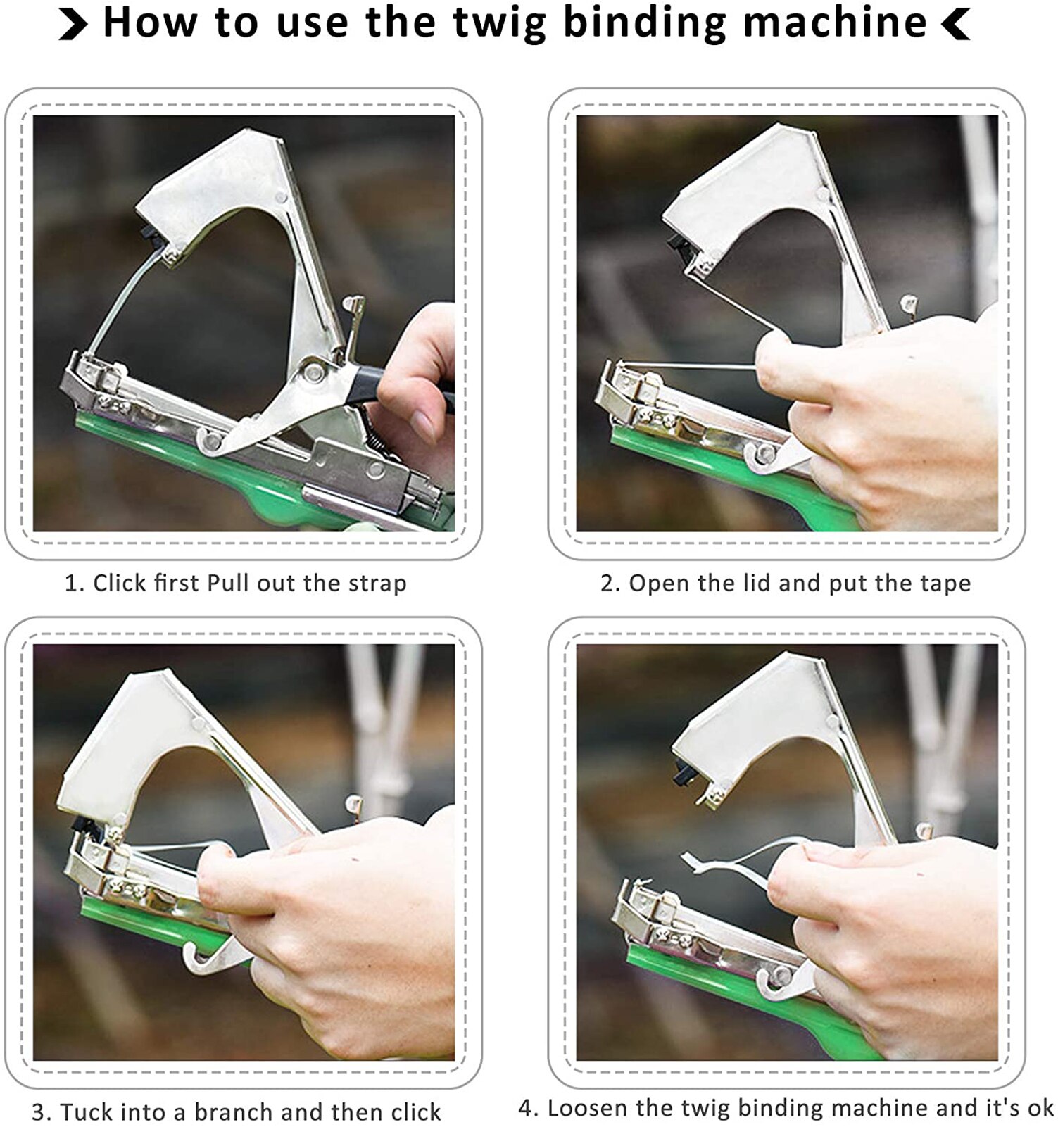 Plant Strapping Machine Garden Plant Tape Tool Vegetable Grape Tomato Strapping Machine With Blue Tape Set рука для прививки