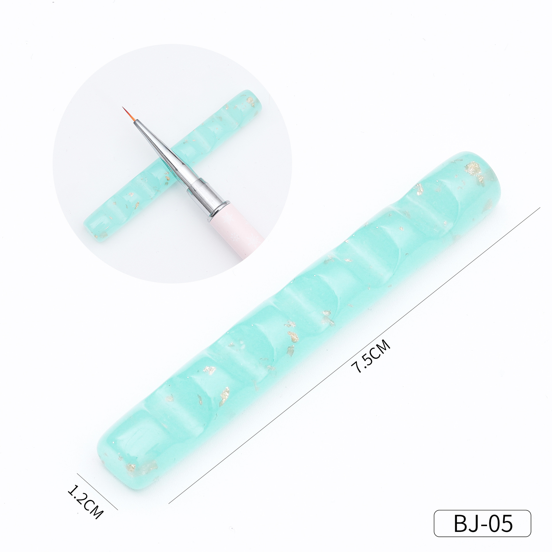 5-raster nagelborstelhouder standaard salon pennenrek accessoire borstels voor manicure gereedschap acryl nail art borstelhouder drager opslag: Licht Groen