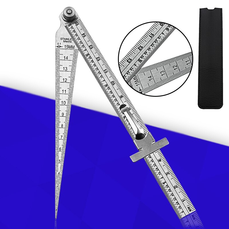 Stainless Steel Tapered Feeler Gauge Hole Depth Gap Ruler Gauge Measuring Tools