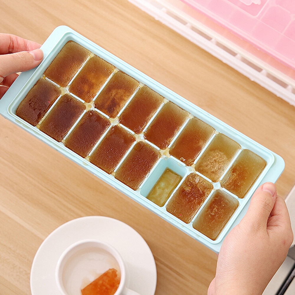 Ice cube tray Summer Ice Cube Box With Lid Cover Drink Jelly Freezer Mould ice Maker Stocked Kitchen Tools#25