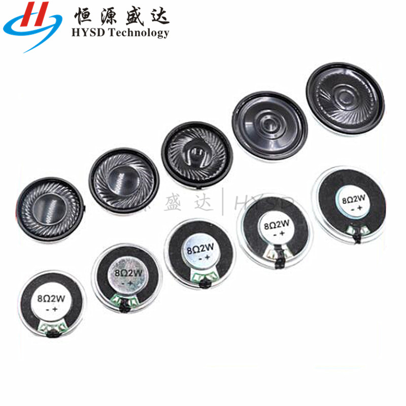 2PCS Ultra Thin Mini Speaker 8 Ohms 2 Watts 2W 8R 8Ω Diameter 23MM 26MM 28MM 30MM 32MM 36MM 40MM 45MM