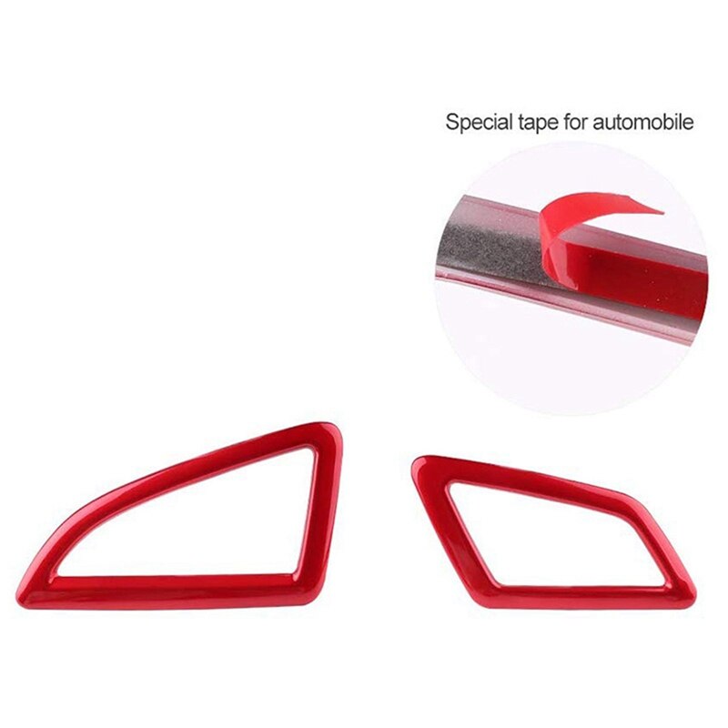 1 Set Rear Window Triangular Window Blinds Protection Cover & 2 Pcs Dashboard Air Vent Wind Outlet Cover Trim Sticker