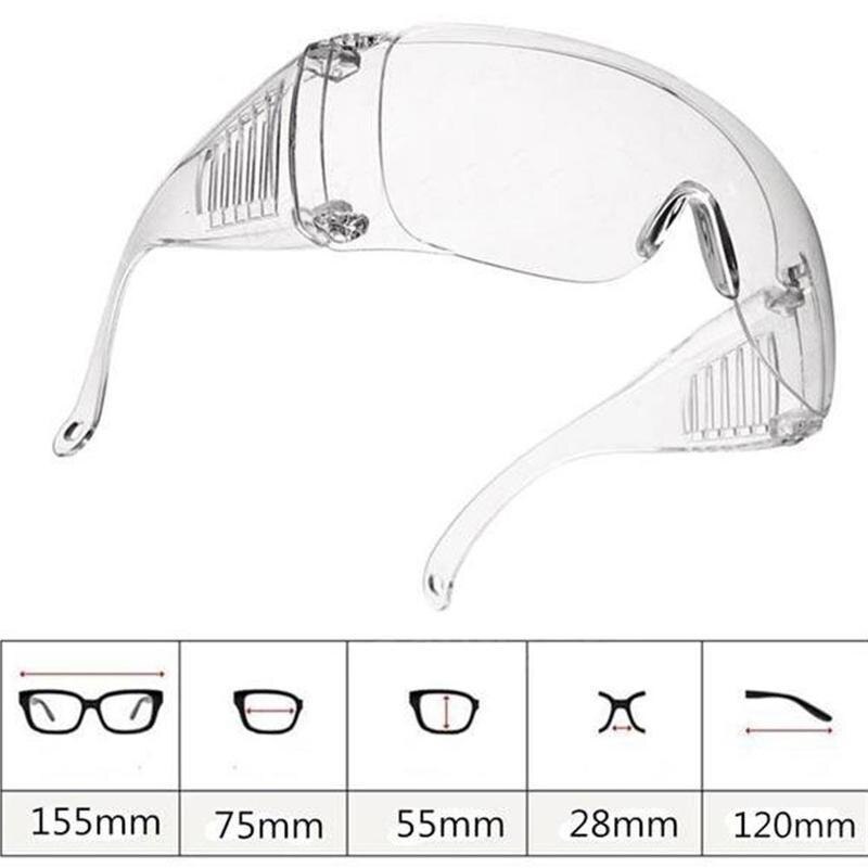 Sikkerhedsbriller gennemsigtige pc anti-støv beskyttelsesbriller letvægts holdbare beskyttelsesbriller: Default Title