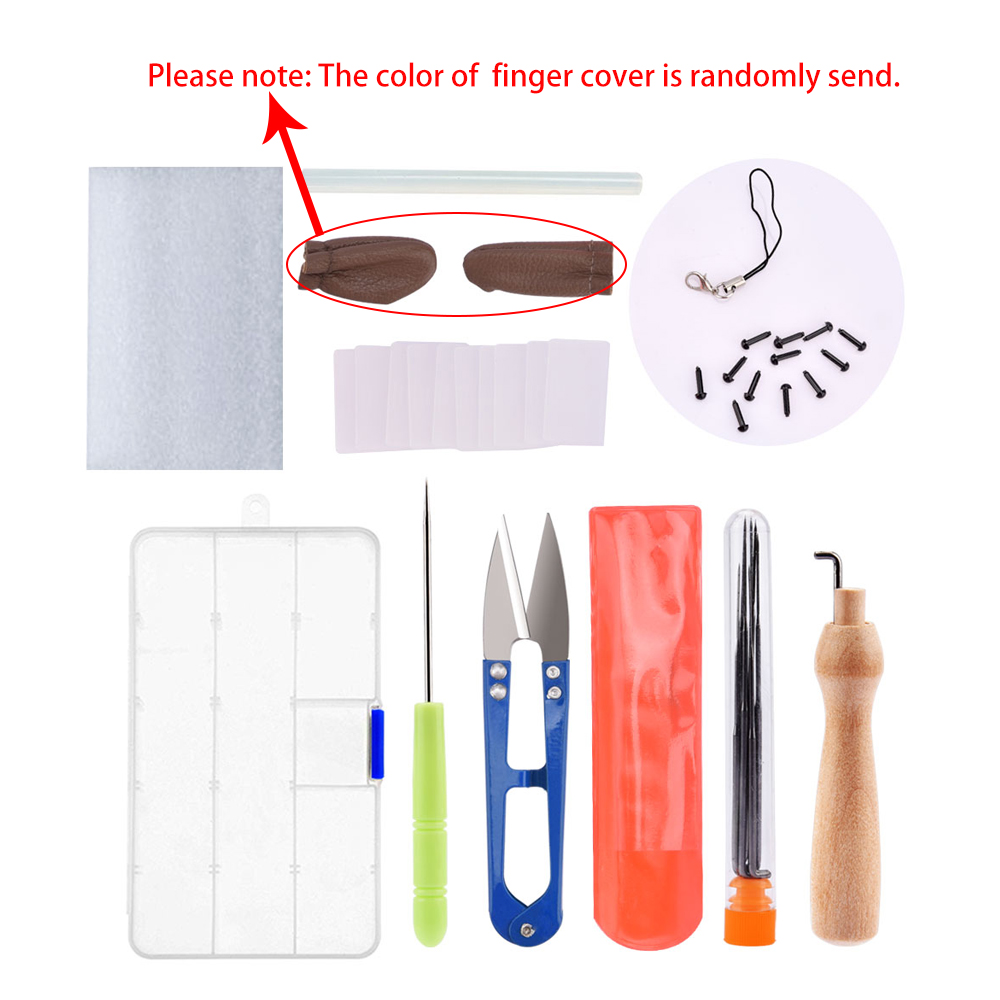 Wool Fiber DIY Wool Felt Kit Handle Wool Felt Toys Making Fabric Materials Handcraft Felt Needle Felting Craft Toys