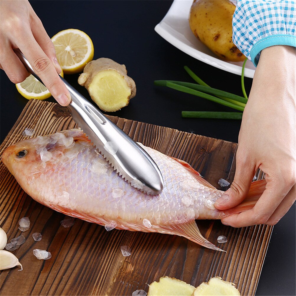 Koken Gereedschap Vis Schoonmaken Mes Skinner Vis Huid Schraper Rvs Schubben Vissen Reiniging Remover Keuken Gadget