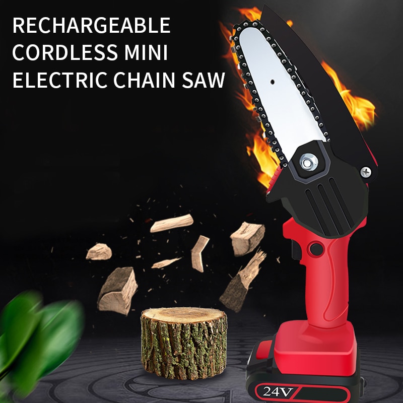 Mini Electric Saw Chainsaw For Woodworking Garden Tools With Batterys Brushless Chain Saws Wood Cutters