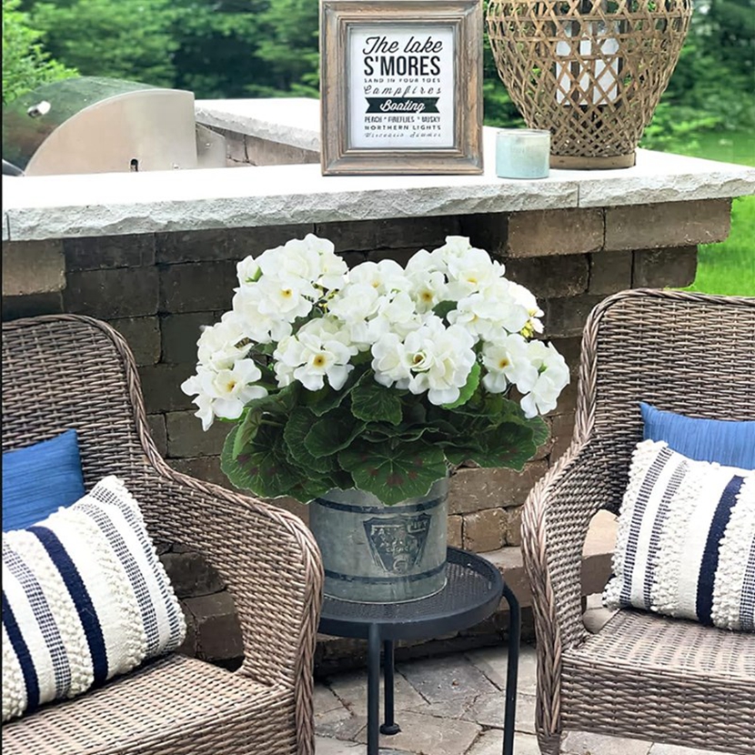 1Pc Begonia Flower Artificial Plants Wedding Background Wall Decor Home Windowsill Bonsai Christmas Garlands Vase DIY Scrapbook