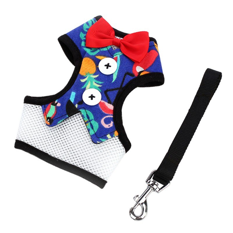 Mode Strik Dog Harness Met Leash Set Voor Hond Verstelbare Puppy Borst Hond Harness Leads Set Voor Kleine Medium Huisdier accessoires: BL / L