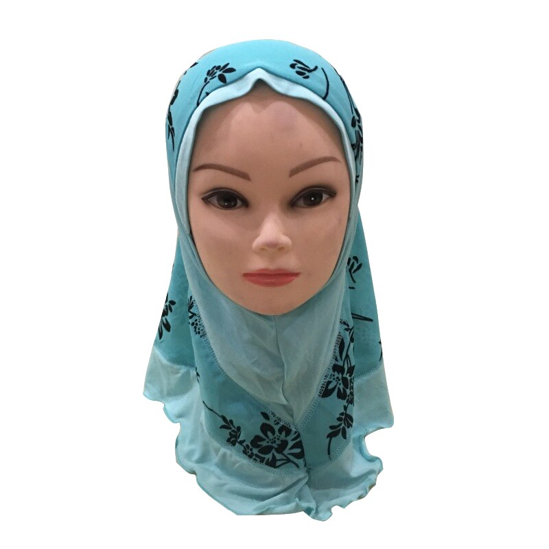 Muslim Kids Girls Hijab Hat One Piece Amira Islamic Instant Ready To Wear Hijabs Headscarf Turban Caps Scarf Shawl Wrap Prayer