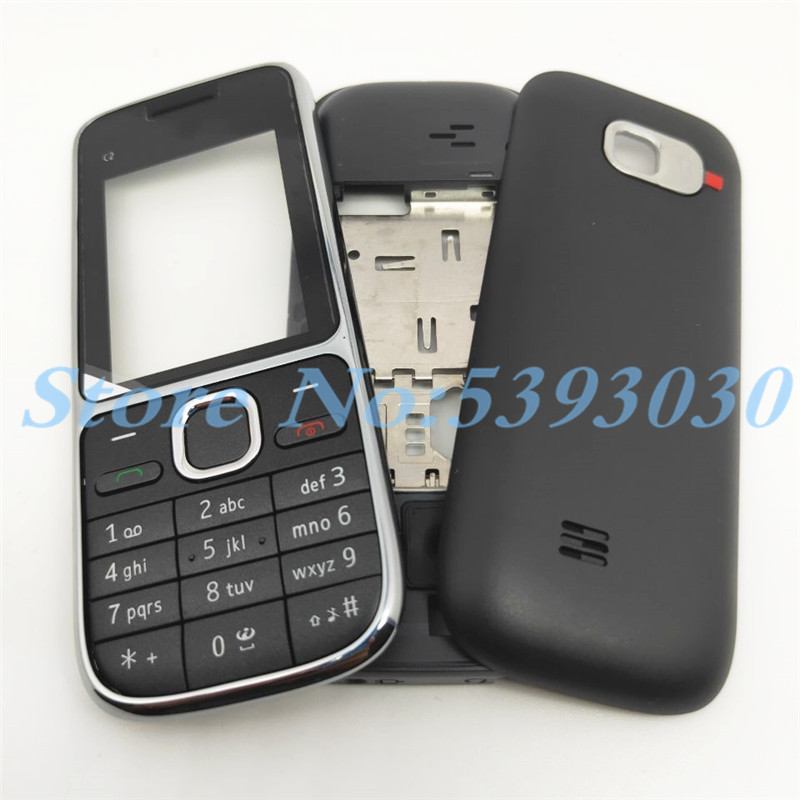 Voor Nokia C2-01 Behuizing Cover Deur Frame + Batterij Cover + Toetsenbord + Logo Vervangende Onderdelen