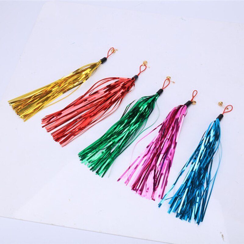 L40 cute cat toys 1pc cat feather toys, kitten interactive teaser bell feather stretch fishing rod play wand pets replacement head