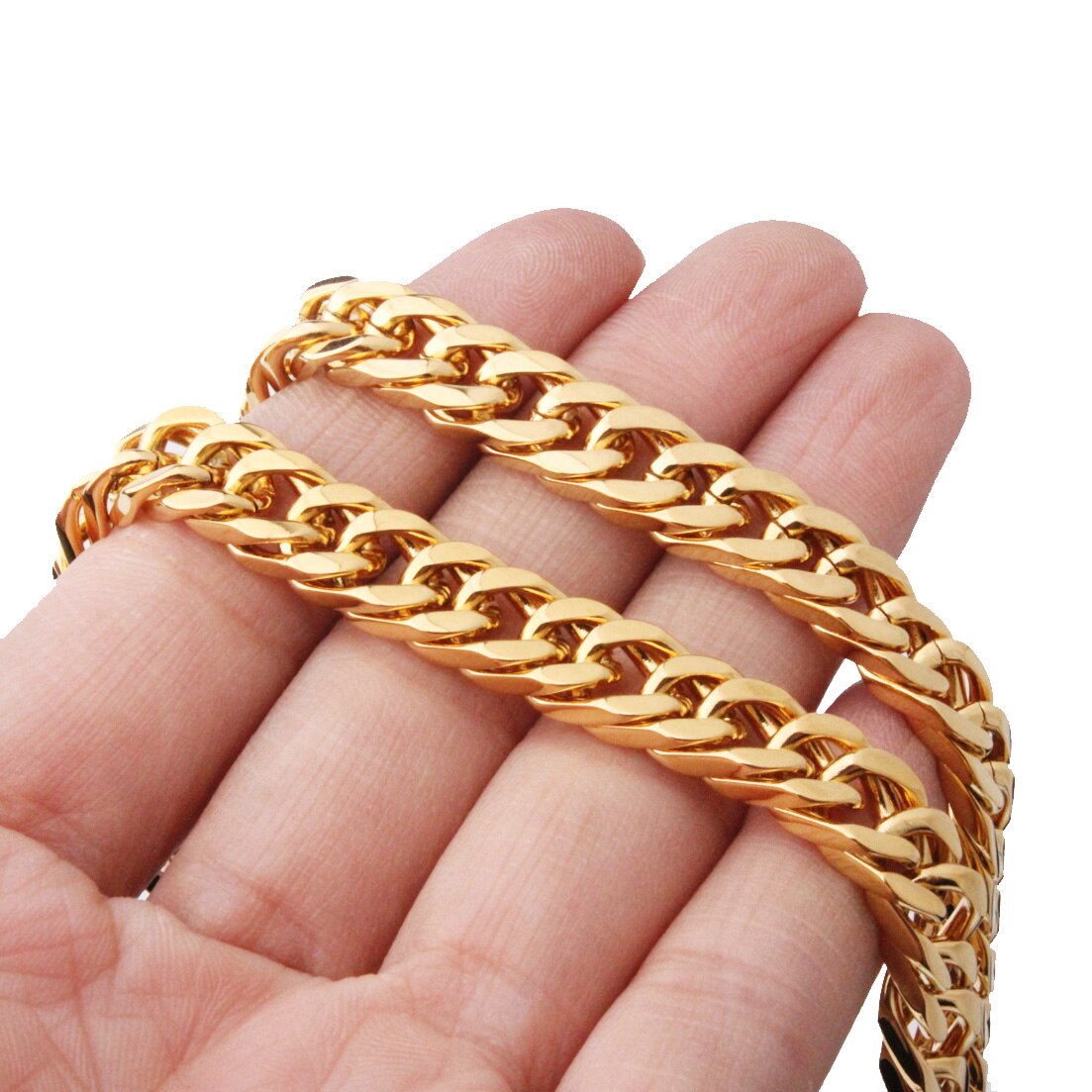 Tiasri Einzelhandel männer Halskette Armband Cuban Link kette Kragen Choker Gothic Ästhetischen Schmuck Edelstahl Ornament