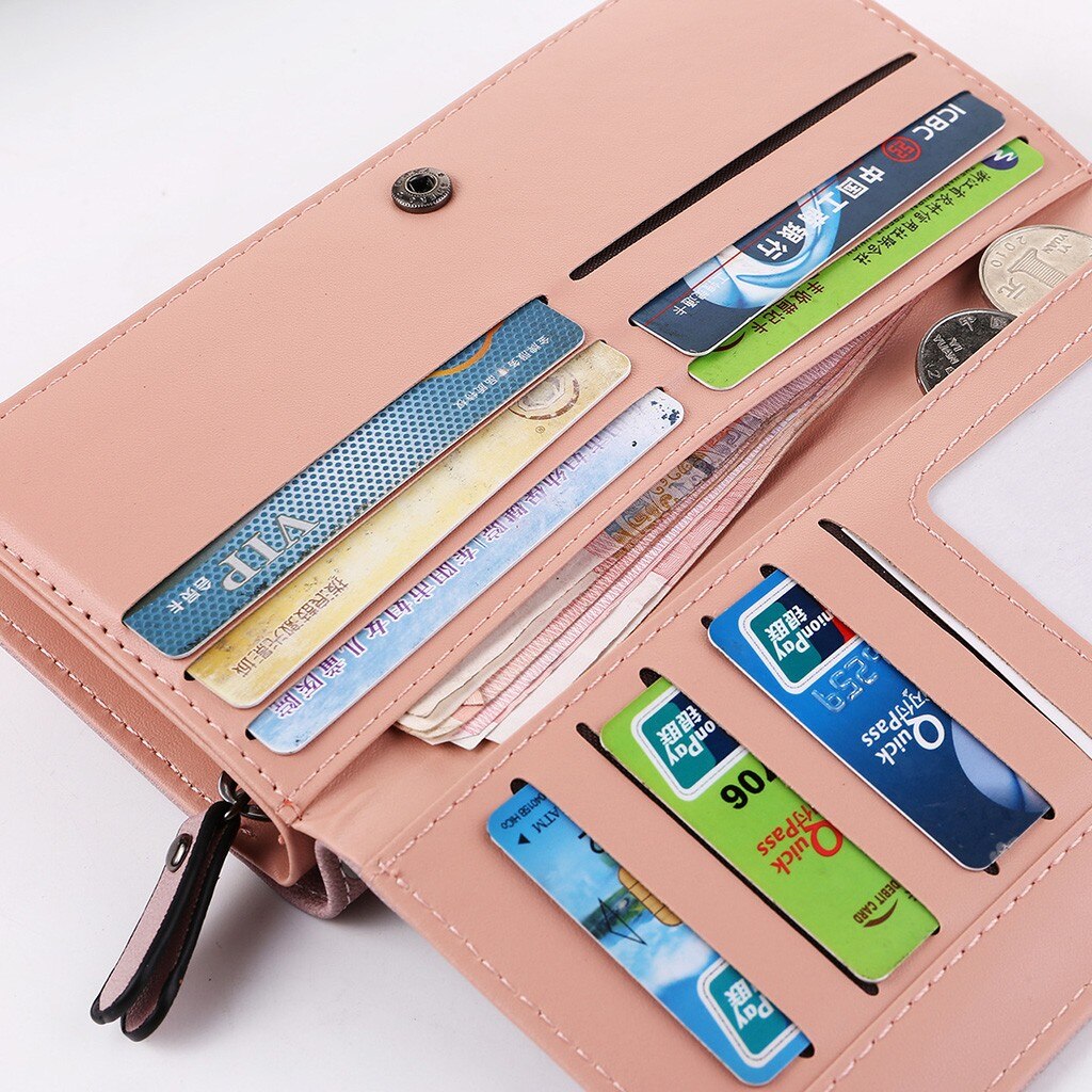 Women Wristband Wallets Women Handbags Female Long Card Purse Zipper Clutch Purse Cards Holder Wallets Totes Bags #925