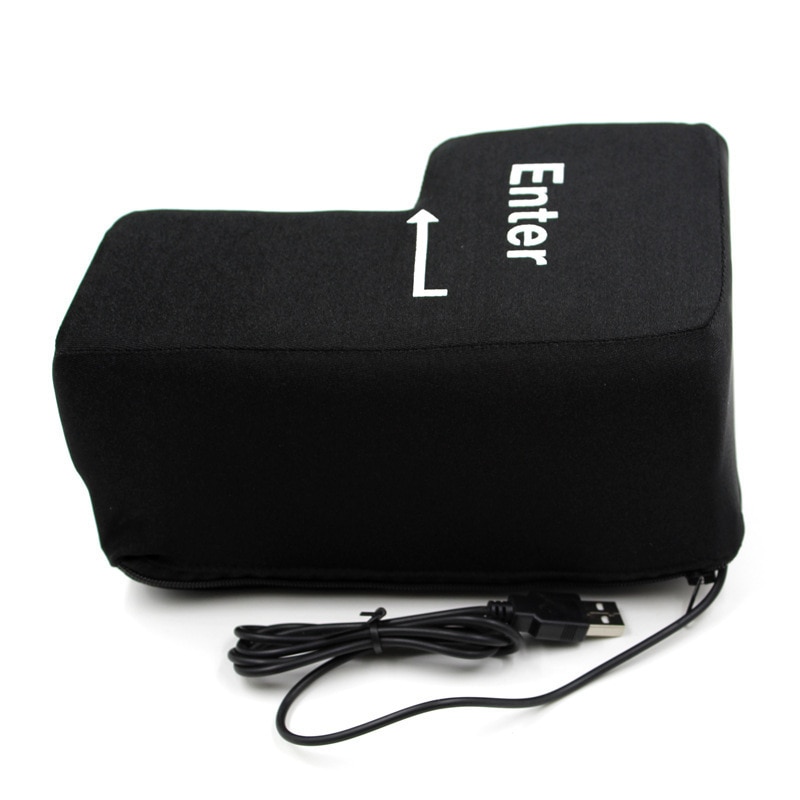 Big Usb Enter Key Button Computer Vent Pillows Soft Return Key Offices Stress Relief Toy